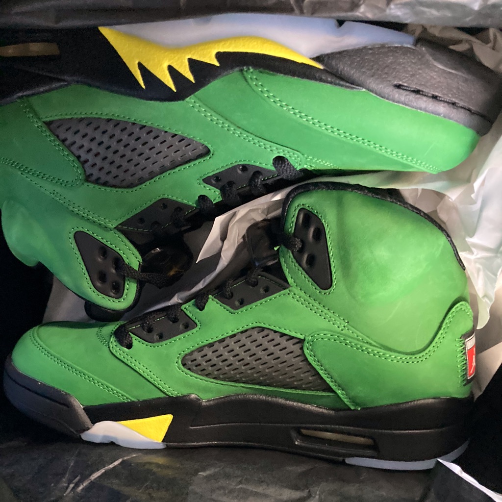 Retro 5 Oregon Pe Jordan Apple Green